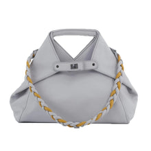 Load image into Gallery viewer, Handbag | Shoulder Bag | Tote | Belt | Light Grey |  100% Italian leather | Handcrafted | Greece |