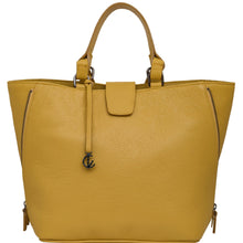 Load image into Gallery viewer, Handbag | Tote | Backpack | Yellow | 1TOTE BAG BACKPACK HANDMADE IN GREECE FROM ITALIAN LEATHER