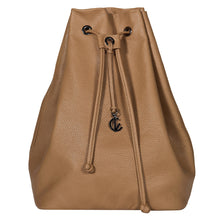 Load image into Gallery viewer, Backpack | Cappuccino | 100% Italian leather | Handcrafted | Greece |

