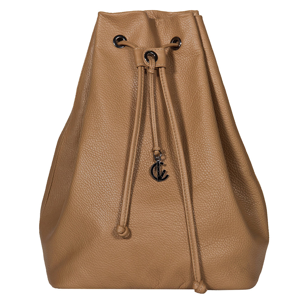 Backpack | Cappuccino | 100% Italian leather | Handcrafted | Greece |